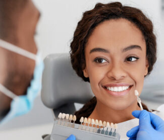 Girl taking dental treatment