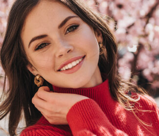 beautiful girl smiling