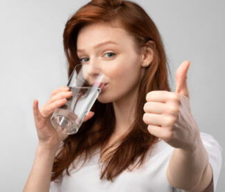 Girl drinking water