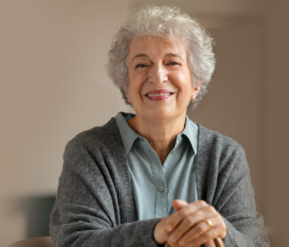 old lady smiling