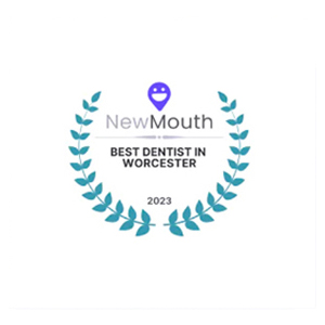 NewMouth Best Dentists in Worcester 2023 award badge