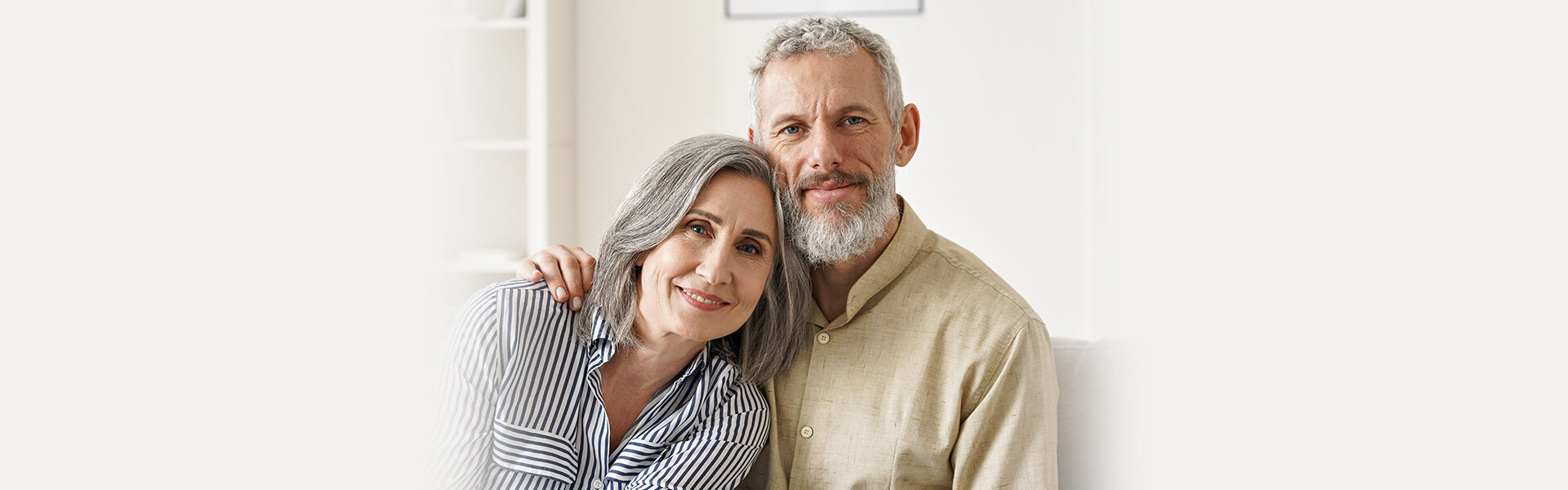 Happy old couple